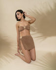 3 Pieces Strapless Swimwear Set