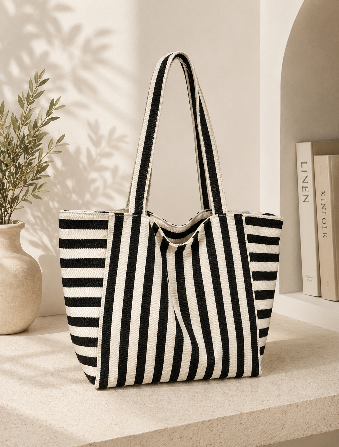 Canvas Black Tote Bag